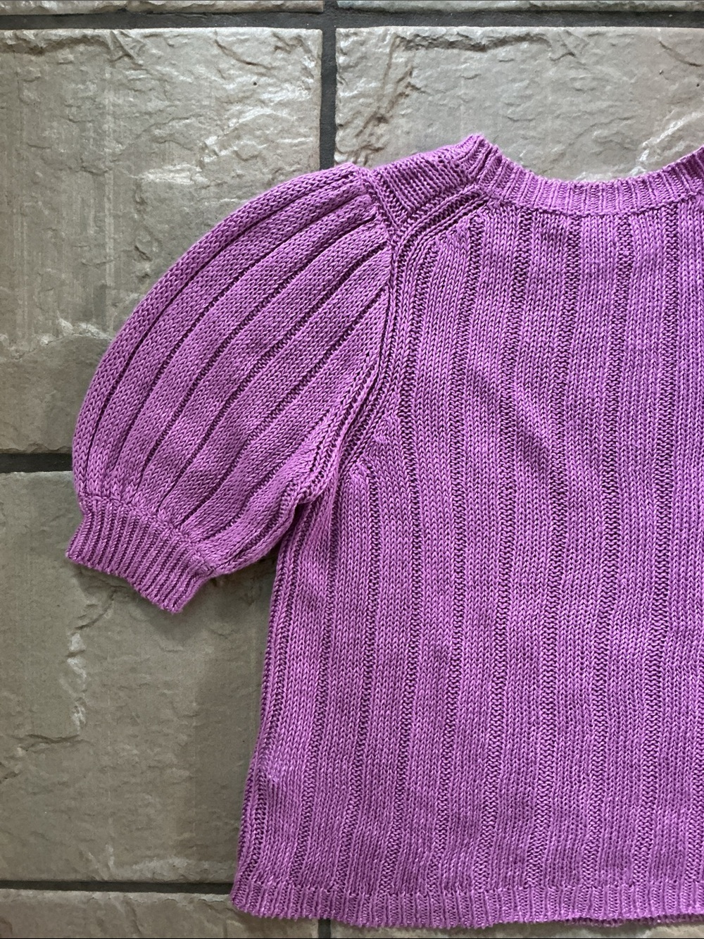 J. Crew Lavender Ribbed Puff-Sleeve Sweater - Picture 10 of 12